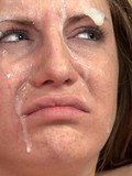Girl gets a huge nasty facial after deep mouth fucking and ass drilling