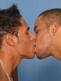 Horny as hell bi dudes fuck each other taking care of black girl's pussy too