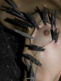 Master makes handcuffed brunette ride sybian then tortures every inch of her tight body