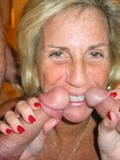 Nude big breasted mature blonde sucks two experienced cocks in the bedroom