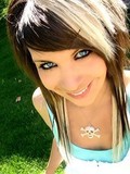 Young amateur alt girls show their playful eyes, tits and tight clothed bodies
