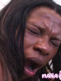 Granny licking and dildoing the fresh pussy of her sexy and hot ebony friend
