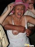 Drunk mature women display their tits and pussies with no shame at swinger party